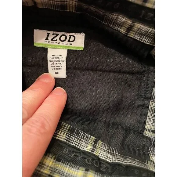 IZOD Men's Plaid Chino Shorts Size 40 Multicolor Casual - Picture 11 of 12